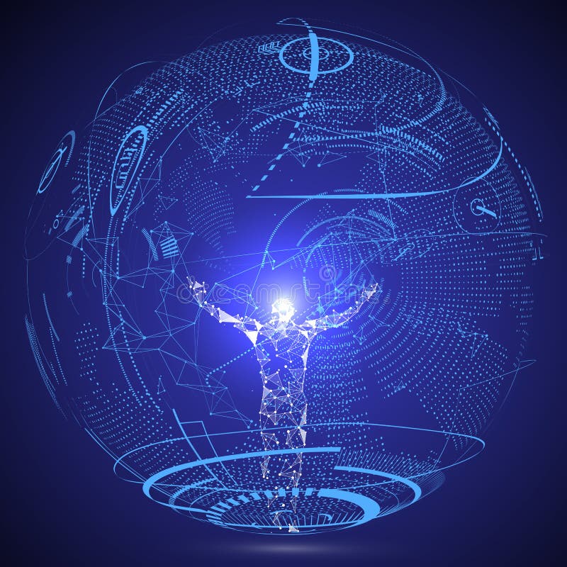 Lines Connected To Science Fiction Scene, Symbolizing the Meaning of