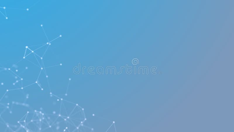 Lines and dots technology futuristic Network plexus Abstract blue background 3d animation 4k vector illustration