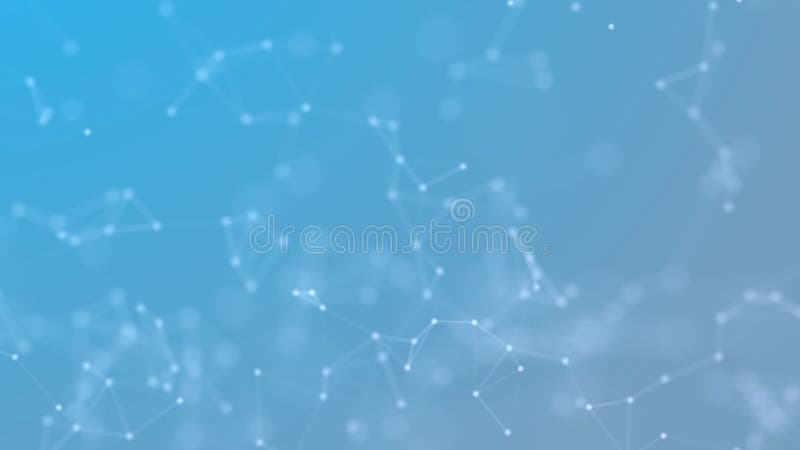 Lines and dots technology futuristic Network plexus Abstract blue background 3d animation 4k royalty free illustration
