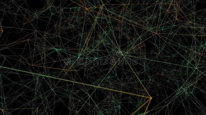 Lines, plexus abstract background 3D rendering. stock illustration