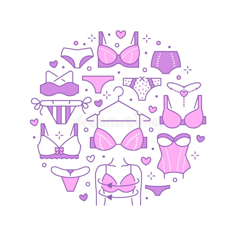 Kinds Bras Icon Types Bra Stock Illustration 532180309