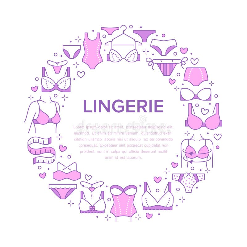 Bra design and panties styles Royalty Free Vector Image