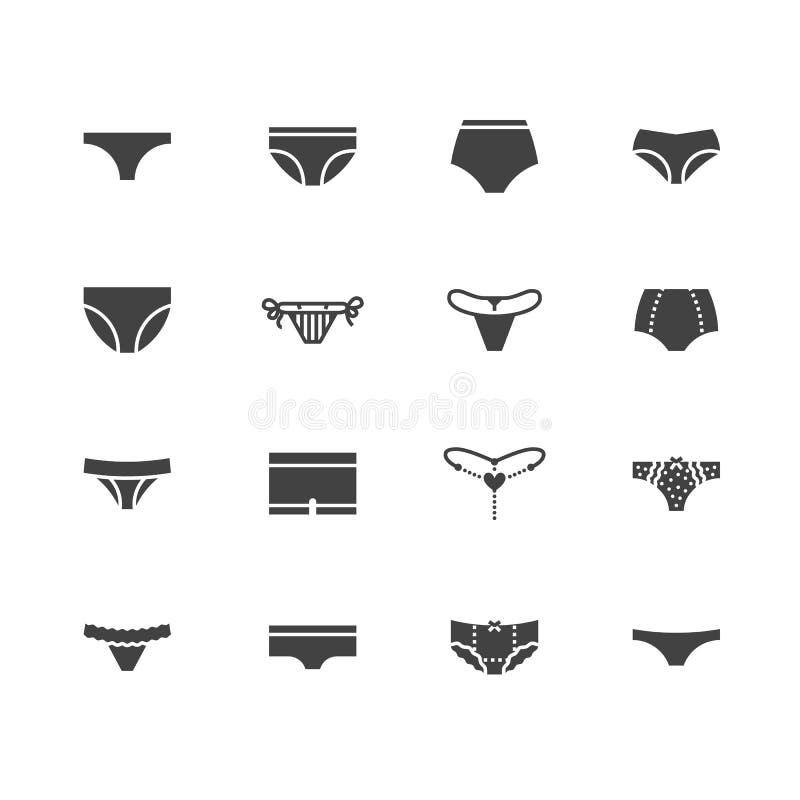 Panties Symbol. Woman Underwear Type: Bikini. Vector Illustration, Flat  Design Stock Vector - Illustration of flat, nude: 261976193