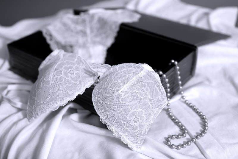 Lingerie set in a box stock photo. Image of clothing - 47195220