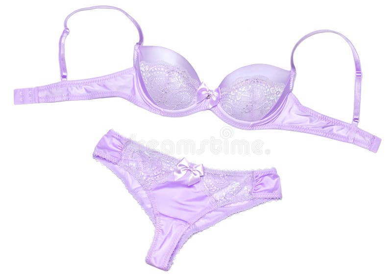 Purple Lace Lingerie Set on the White Wooden Background. Violet Stock Photo  - Image of female, accessories: 109242110