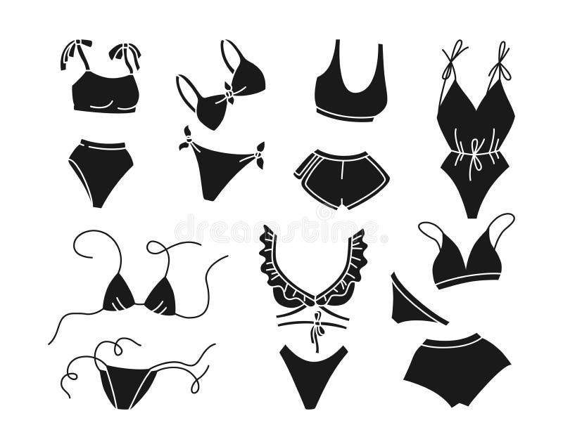 Sexy Woman Black Lingerie Stock Illustrations – 1,758 Sexy Woman Black ...