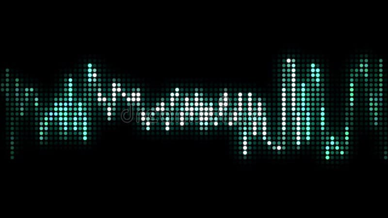 Linha audio estilo da onda do pixel do preto