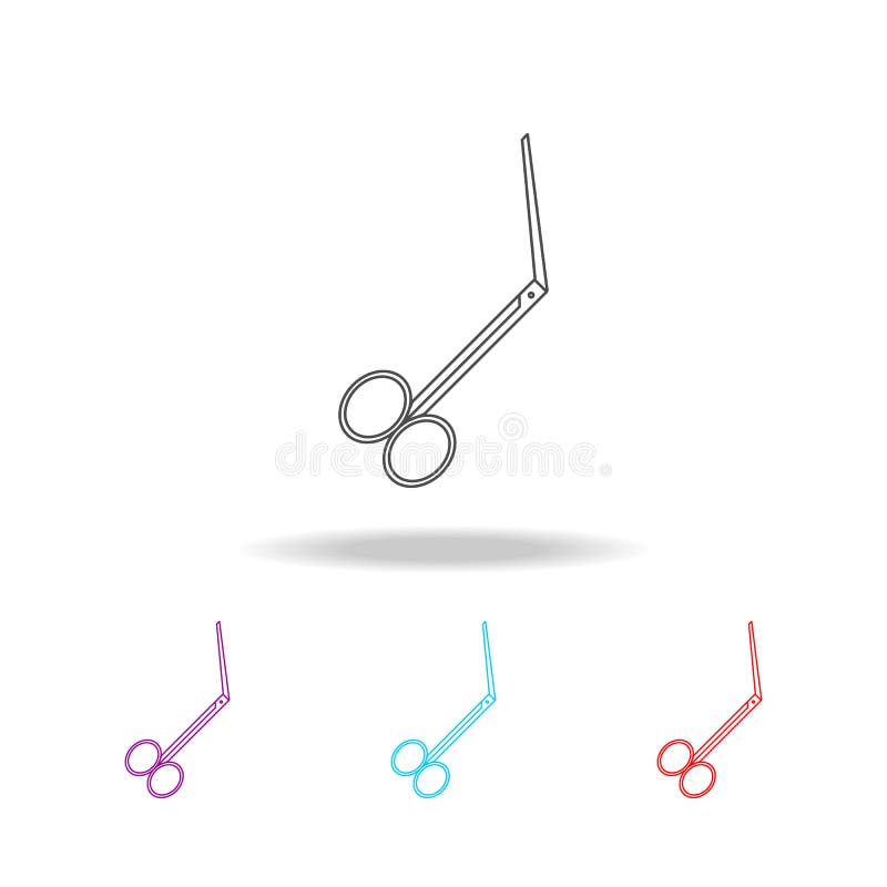 Linha cirúrgica ícone das tesouras Elementos de ferramentas médicas em multi ícones coloridos Ícone superior do projeto gráfico d ilustração royalty free Linha cirúrgica ícone das tesouras Elementos de ferramentas médicas em multi ícones coloridos Ícone superior do projeto gráfico d ilustração royalty free