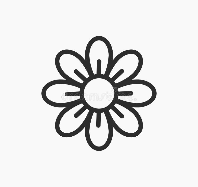 Ícone de linha de flor ilustração do vetor
