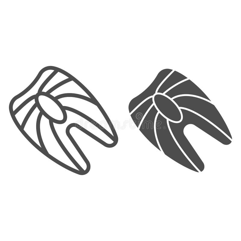 Linha da posta e ícone vermelhos do glyph Ilustração do vetor da carne de peixes isolada no branco Projeto do estilo do esboço da ilustração royalty free Linha da posta e ícone vermelhos do glyph Ilustração do vetor da carne de peixes isolada no branco Projeto do estilo do esboço da ilustração royalty free