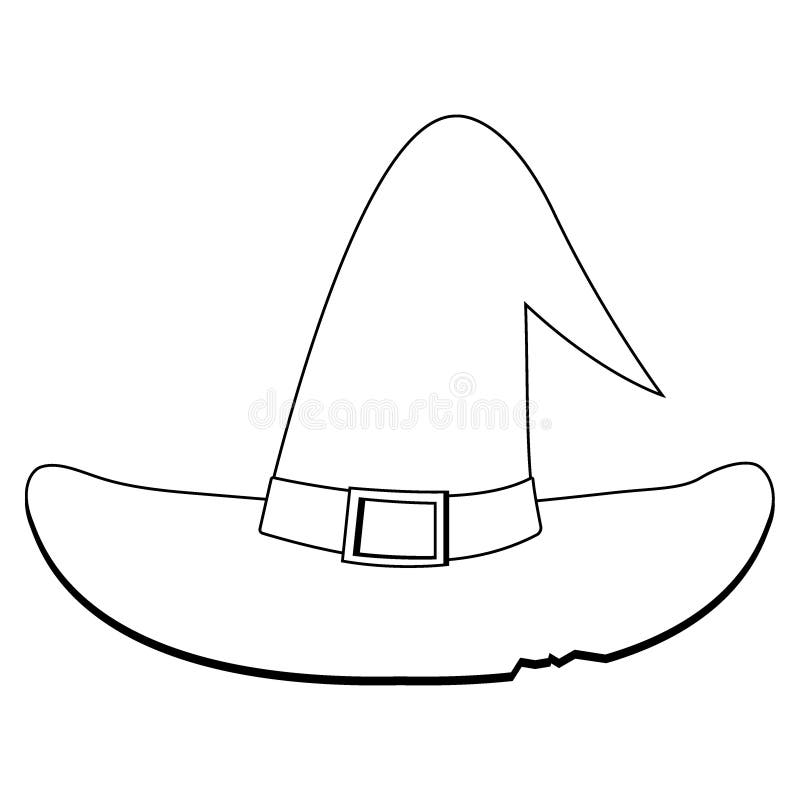 Desenho de chapéu de cowboy, bruxa fofa, roxo, lendário criatura