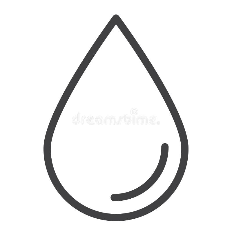 Ícone de linha de gota de água ilustração stock
