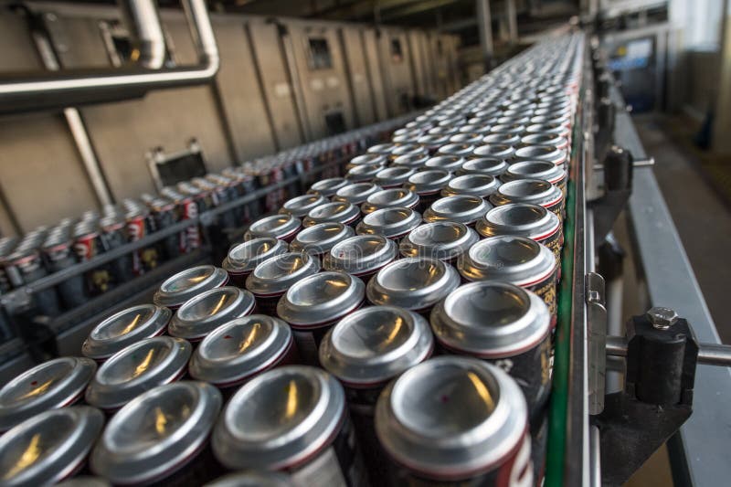 Linha de produção para o engarrafamento da cerveja fotografia de stock Linha de produção para o engarrafamento da cerveja fotografia de stock