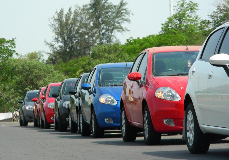 Linha de Carros foto de stock royalty free