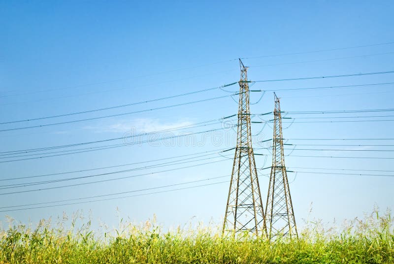 Linha eléctrica foto de stock Linha eléctrica foto de stock