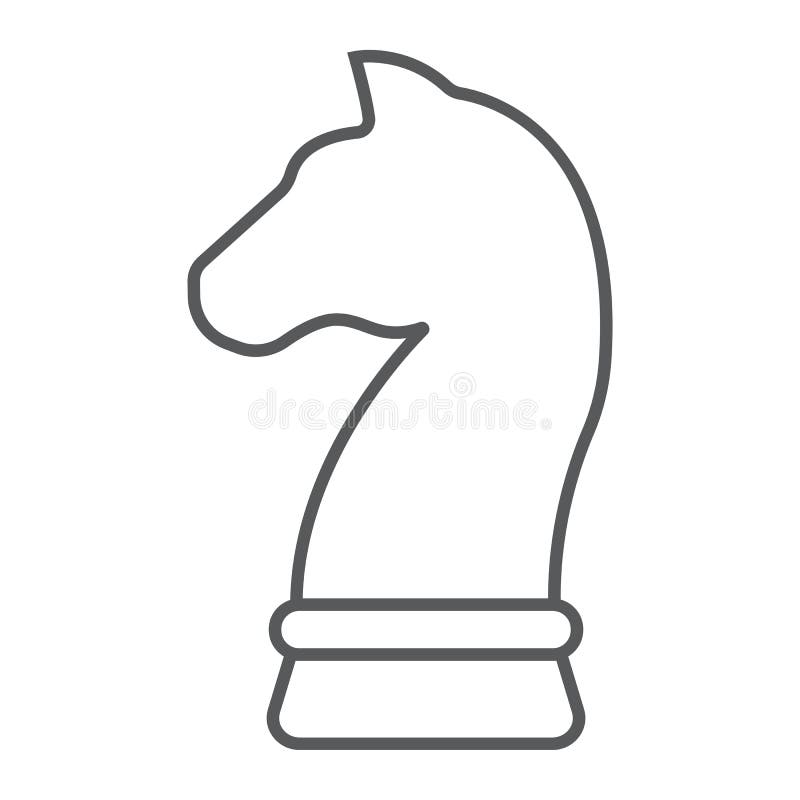 cavalo xadrez fino linha vetor ícone. plano ícone isolado em a fundo