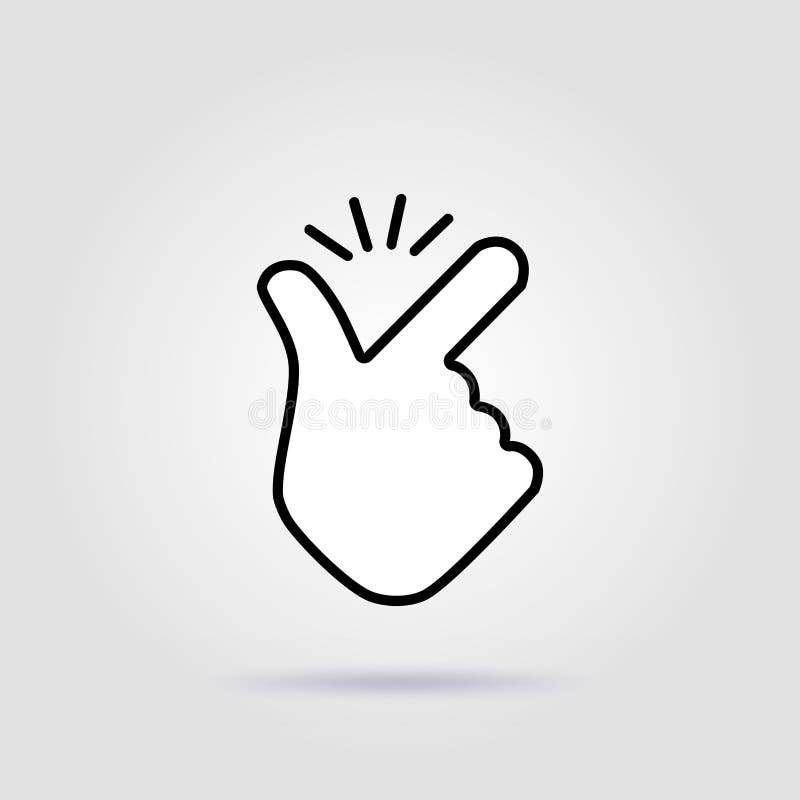 A linha fina dedo da pressão gosta do ícone fácil do logotipo ilustração do vetor A linha fina dedo da pressão gosta do ícone fácil do logotipo ilustração do vetor