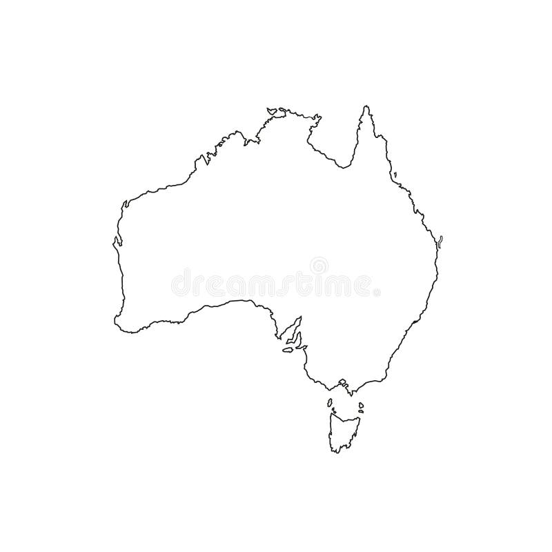 Linha fina mapa de Austrália com sombra conceito da borda da terra, delineação, esboços do país, terreno Isolado no fundo branco ilustração do vetor Linha fina mapa de Austrália com sombra conceito da borda da terra, delineação, esboços do país, terreno Isolado no fundo branco ilustração do vetor