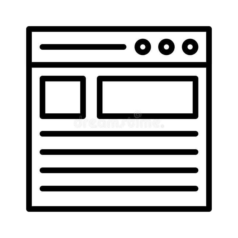 Linha fina ícone da Web do vetor ilustração stock Linha fina ícone da Web do vetor ilustração stock