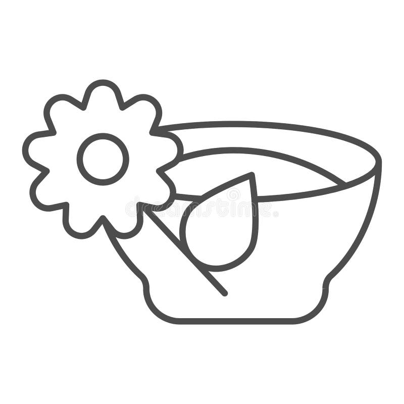 Linha fina ícone do chá da flor Ilustração do vetor da bebida isolada no branco Projeto do estilo do esboço da tisana, projetado ilustração royalty free Linha fina ícone do chá da flor Ilustração do vetor da bebida isolada no branco Projeto do estilo do esboço da tisana, projetado ilustração royalty free