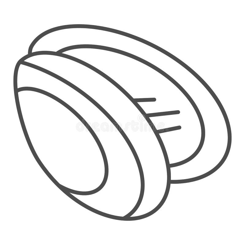 Linha fina ícone do mexilhão Ilustração do vetor de Shell isolada no branco Projeto do estilo do esboço do marisco, projetado par ilustração stock Linha fina ícone do mexilhão Ilustração do vetor de Shell isolada no branco Projeto do estilo do esboço do marisco, projetado par ilustração stock