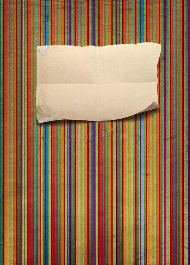Fundo linear com pedaço de papel ilustração stock