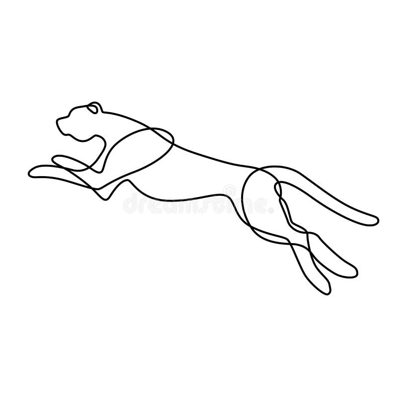 Linha infinita ilustração da arte do jaguar Desenho de esboço preto contínuo no fundo branco ilustração do vetor Linha infinita ilustração da arte do jaguar Desenho de esboço preto contínuo no fundo branco ilustração do vetor