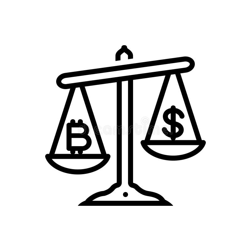 A linha preta ícone para a comparação do valor, avalia e compara ilustração royalty free A linha preta ícone para a comparação do valor, avalia e compara ilustração royalty free