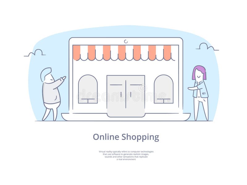 Linha tirada ícone e conceito da qualidade mão superior ajustados: Povos com caráteres dos sacos, conceito em linha da compra da ilustração royalty free Linha tirada ícone e conceito da qualidade mão superior ajustados: Povos com caráteres dos sacos, conceito em linha da compra da ilustração royalty free