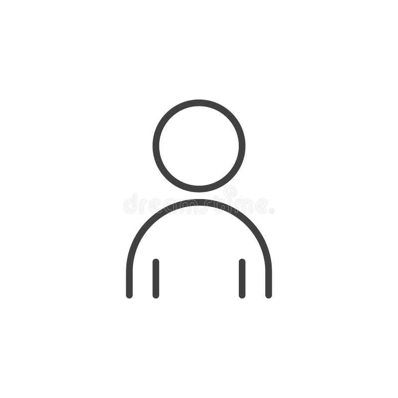 Ícone de linha de pessoa, sinal vetorial de contorno ilustração stock