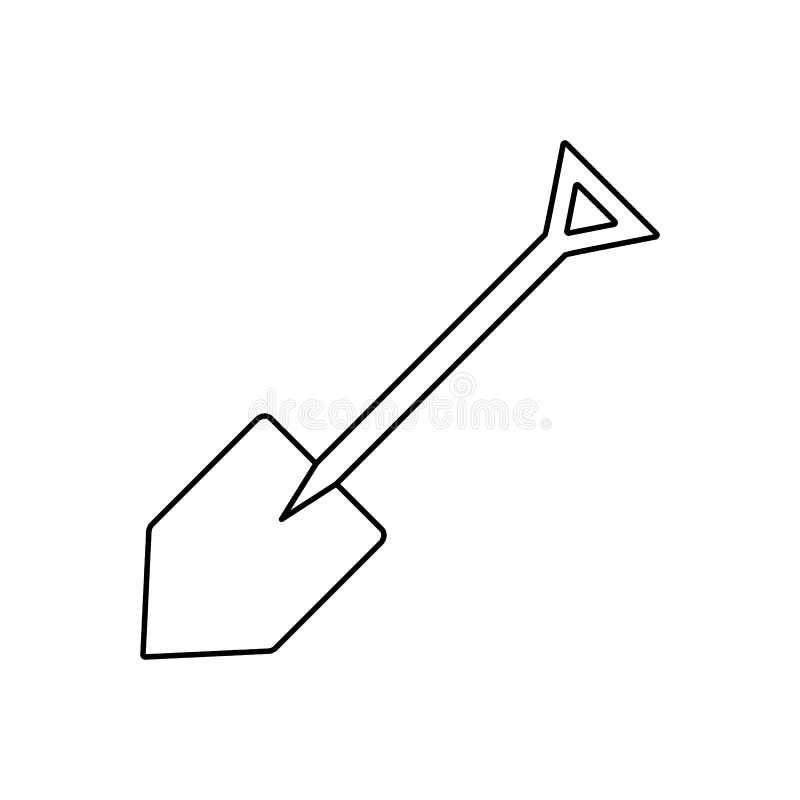 Linha ícone da pá ilustração stock Linha ícone da pá ilustração stock