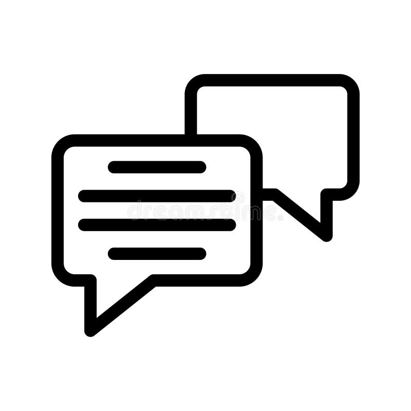 Linha ícone do vetor da bolha ilustração stock