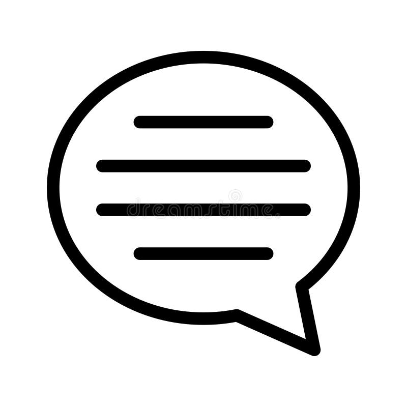 Linha ícone do vetor da bolha ilustração do vetor