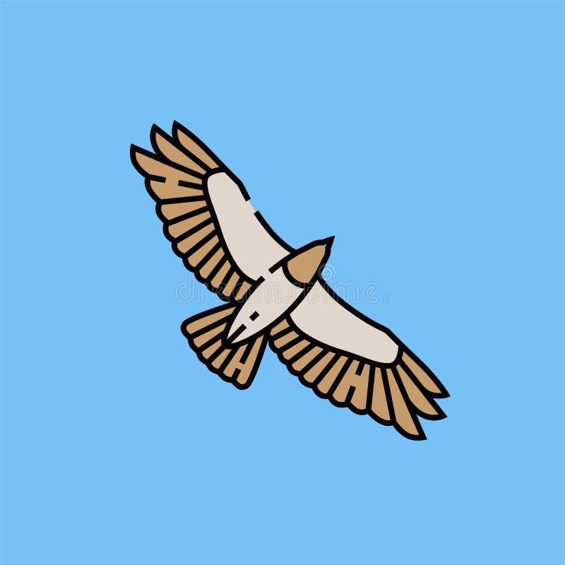 Linha ícone do voo de Eagle ilustração do vetor Linha ícone do voo de Eagle ilustração do vetor