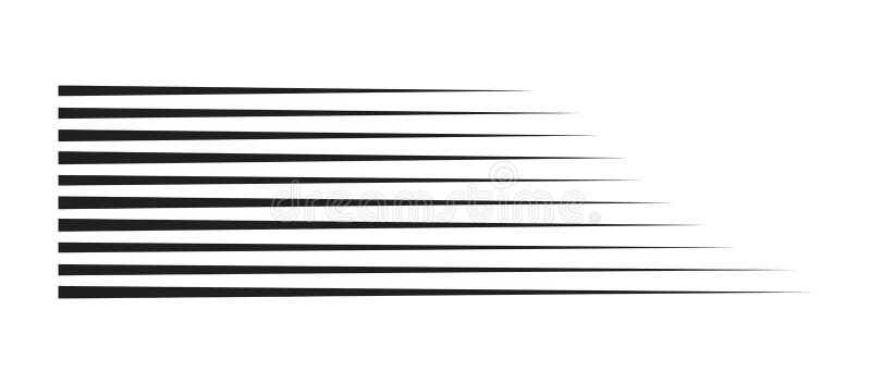 Linhas da velocidade do movimento horizontal para a banda desenhada