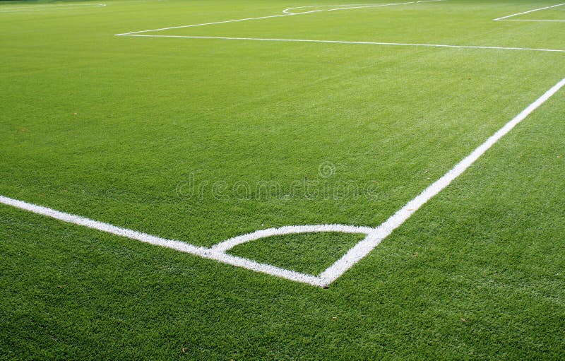 Linhas de campo do futebol imagem de stock royalty free Linhas de campo do futebol imagem de stock royalty free
