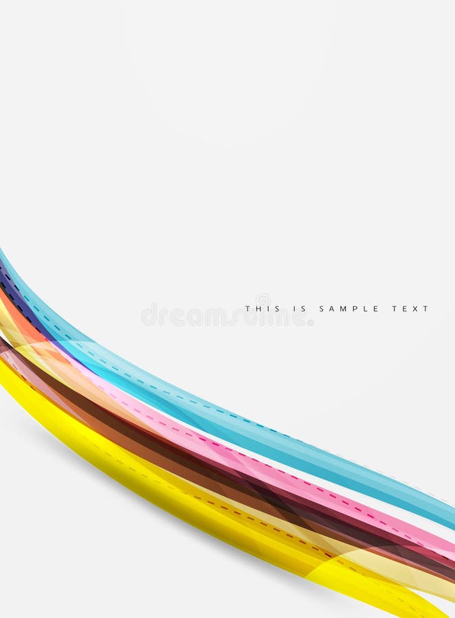 Linhas de cor do arco-íris no branco Elemento da onda da identidade ilustração royalty free