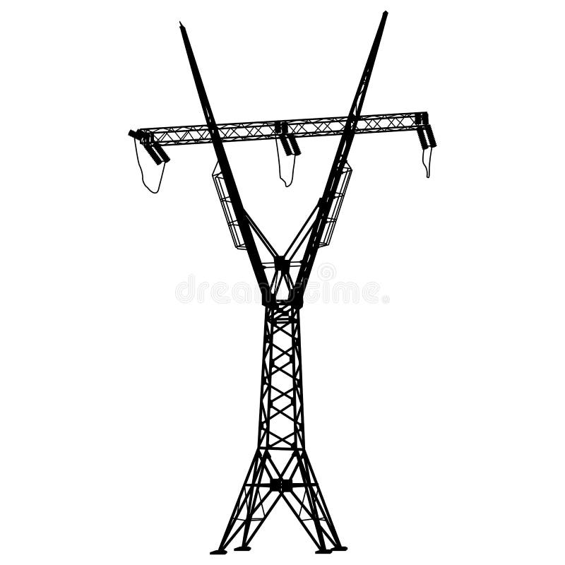 linhas elétricas da tensão ilustração stock linhas elétricas da tensão ilustração stock