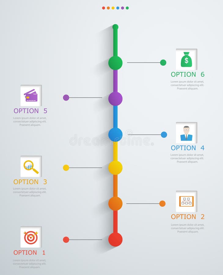 Linia czasu, infographics szablon z stepwise stru ilustracja wektor Linia czasu, infographics szablon z stepwise stru ilustracja wektor