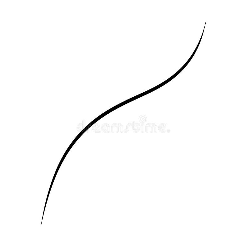 Linie abstractă elegantă curbă curbată pe alb royalty free illustration