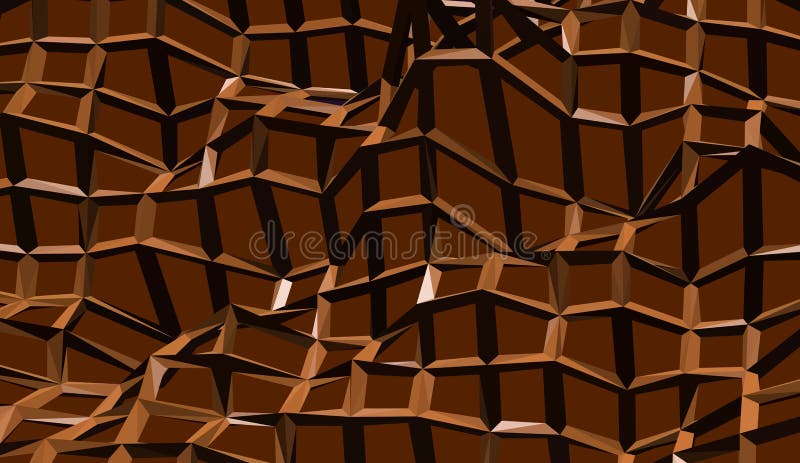 Linie brună geometrică abstractă și fond galben-maro-gălbui. vector illustration