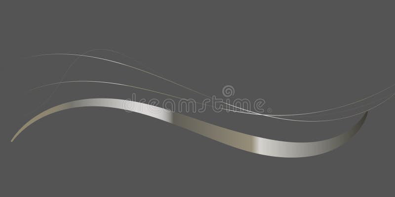 Linie ondulată gri și argintiuAceastă imagine abstractă prezintă linii curgătoare elegante în nuanțe de gri și argintiu stock illustration