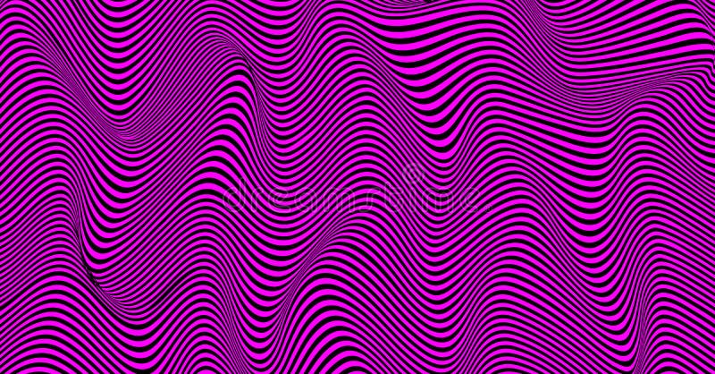 Psychedelic lines. Abstract pattern. Texture with wavy, curves stripes. Pink color Optical art background. Wave colorful design,  Vector illustration. Psychedelic lines. Abstract pattern. Texture with wavy, curves stripes. Pink color Optical art background. Wave colorful design,  Vector illustration