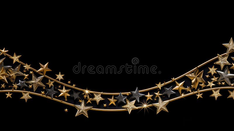 Linie reflectorizantă de culoare aurie stock illustration