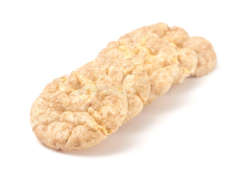 Linie von gewürztem Mini Rice Crackers stockfoto Linie von gewürztem Mini Rice Crackers stockfoto