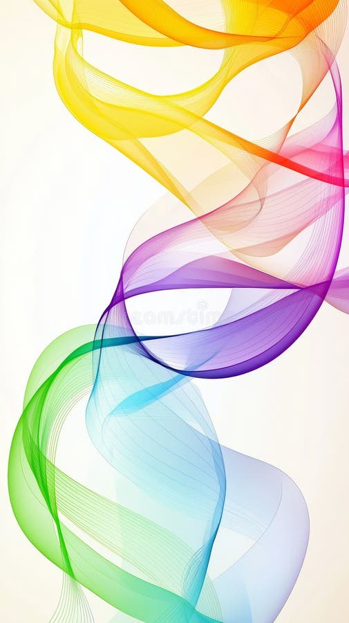Linii colorate netede care se agită și se suprapun creând o compoziție abstractă vibrantă și dinamică împotriva unei compoziții ab stock images