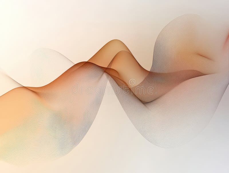 Linii curgătoare elegante în tonuri pastelate moi stock illustration
