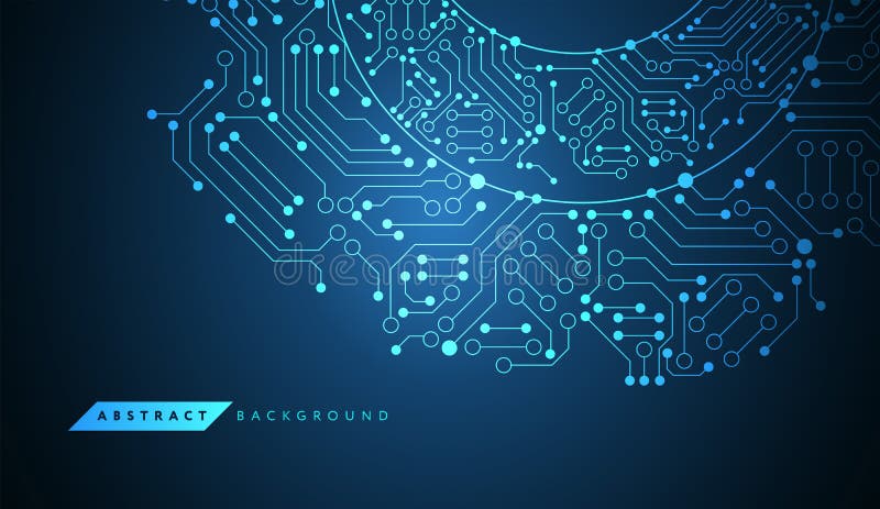 Linii de fundal pentru tehnologia abstractă și puncte conectează datele digitale și conceptul de date vectorizate albastru stock illustration