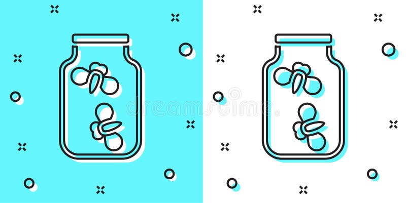 Linii negre afișează erori într-o pictogramă de borcan izolată pe fond verde și alb. forme dinamice aleatorii. vector vector illustration