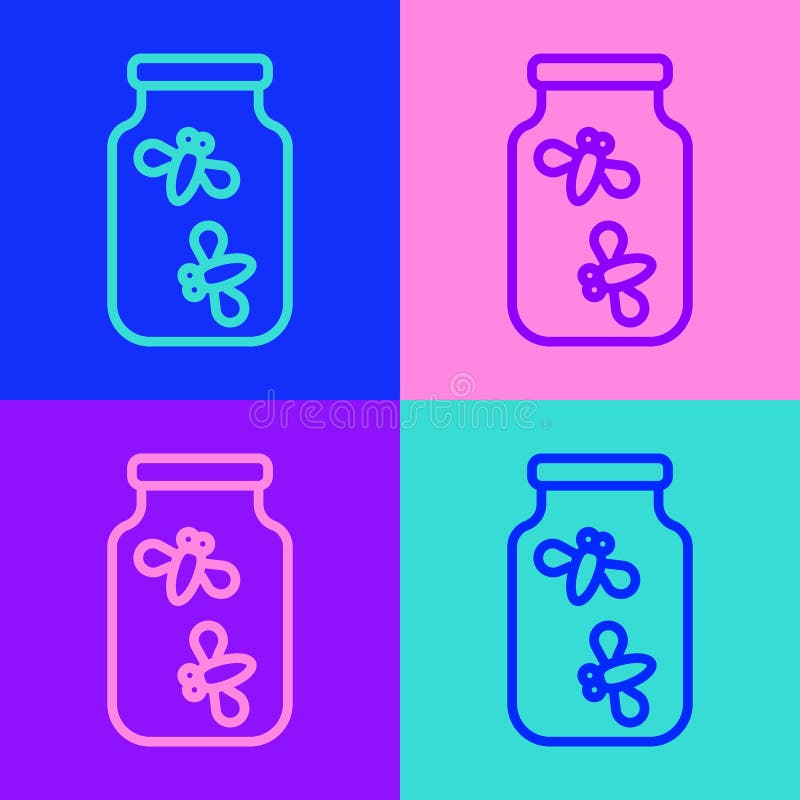 Linii pop-art afișează erori de liciune într-o pictogramă de borcan izolată pe fond de culoare. vector stock illustration